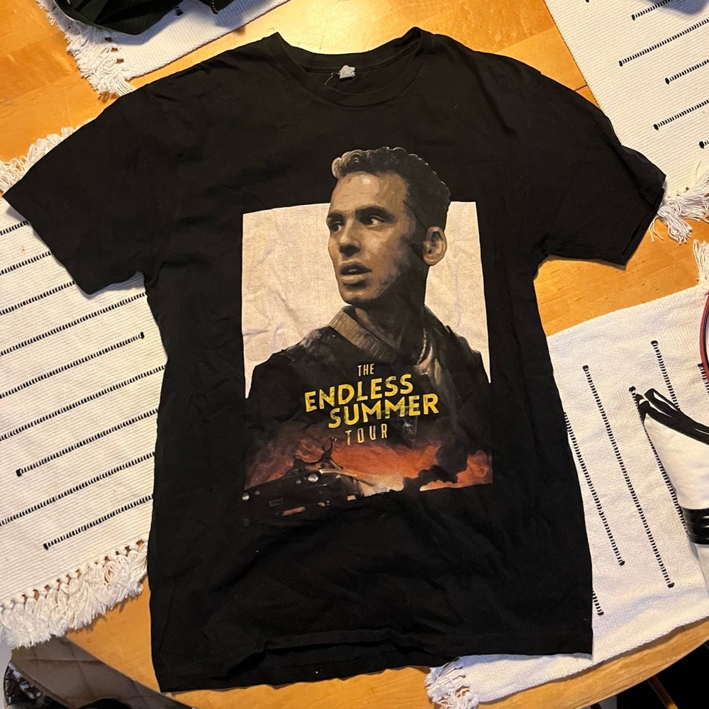 Endless Summer Tour “Logic” Graphic Men's Shirt in Black 100% Cotton
